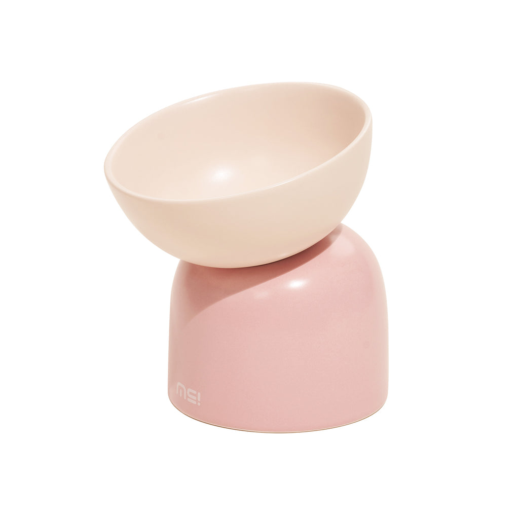 super cat bowl set – bigger, higher, healthier pink / 20*20*14 cm / ceramic