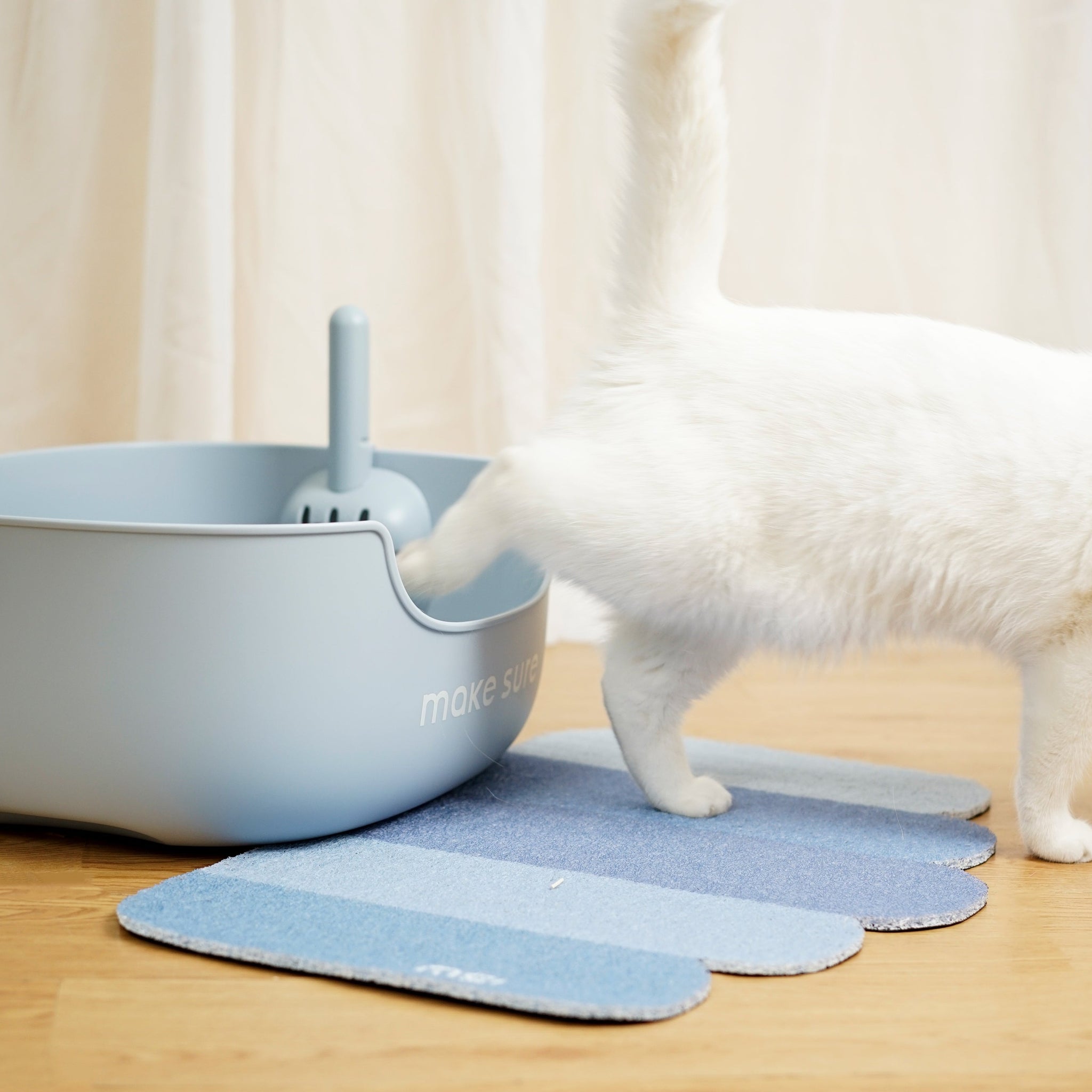 makesure Cat Litter Mat- Green&Blue – makesurepet